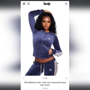 BODY VELOUR TRACK JACKET & PANTS royal blue IN SEARCH OF!!